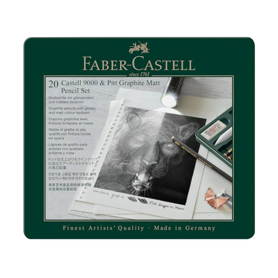 Graf von Faber-Castell 鉛筆セット ピットグラファイトマット鉛筆 & カステル9000鉛筆セット